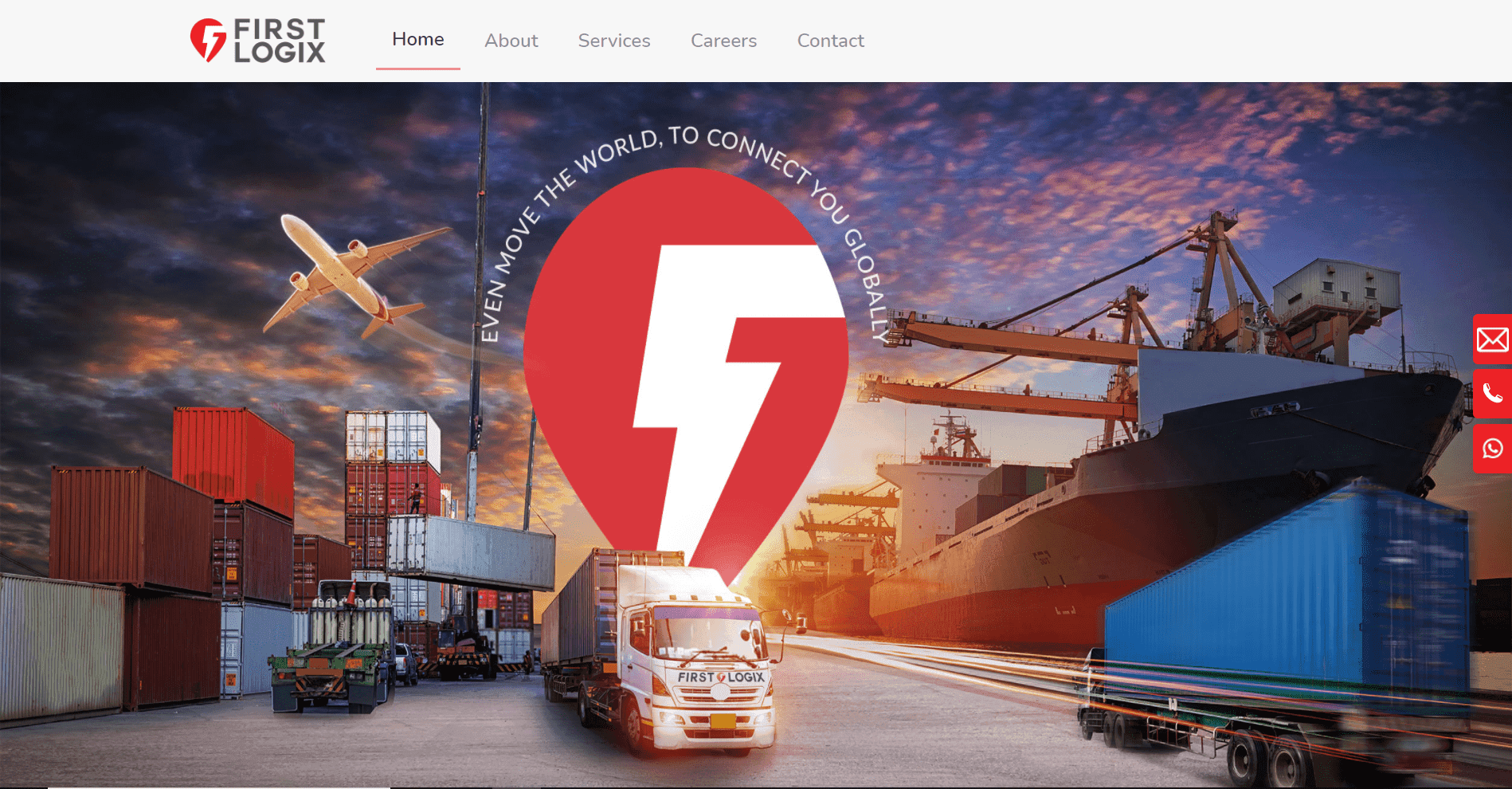 Global logistics and freight network, illustrative