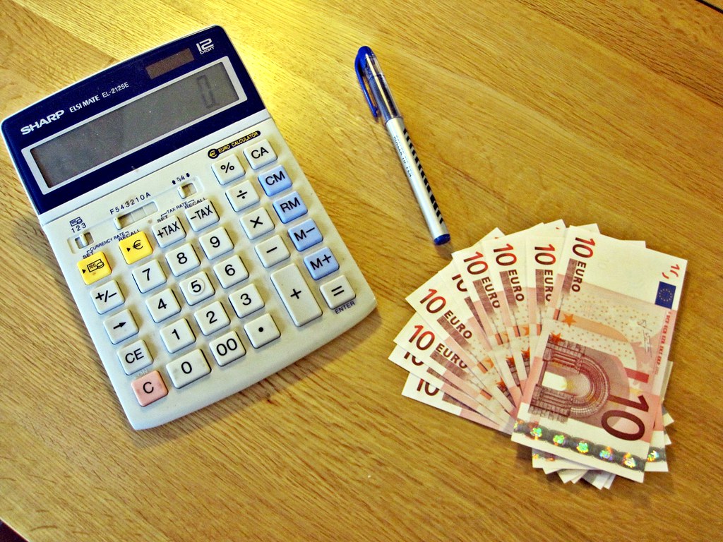 Euro calculator used to plan AI implementation costs for a Belgian SME